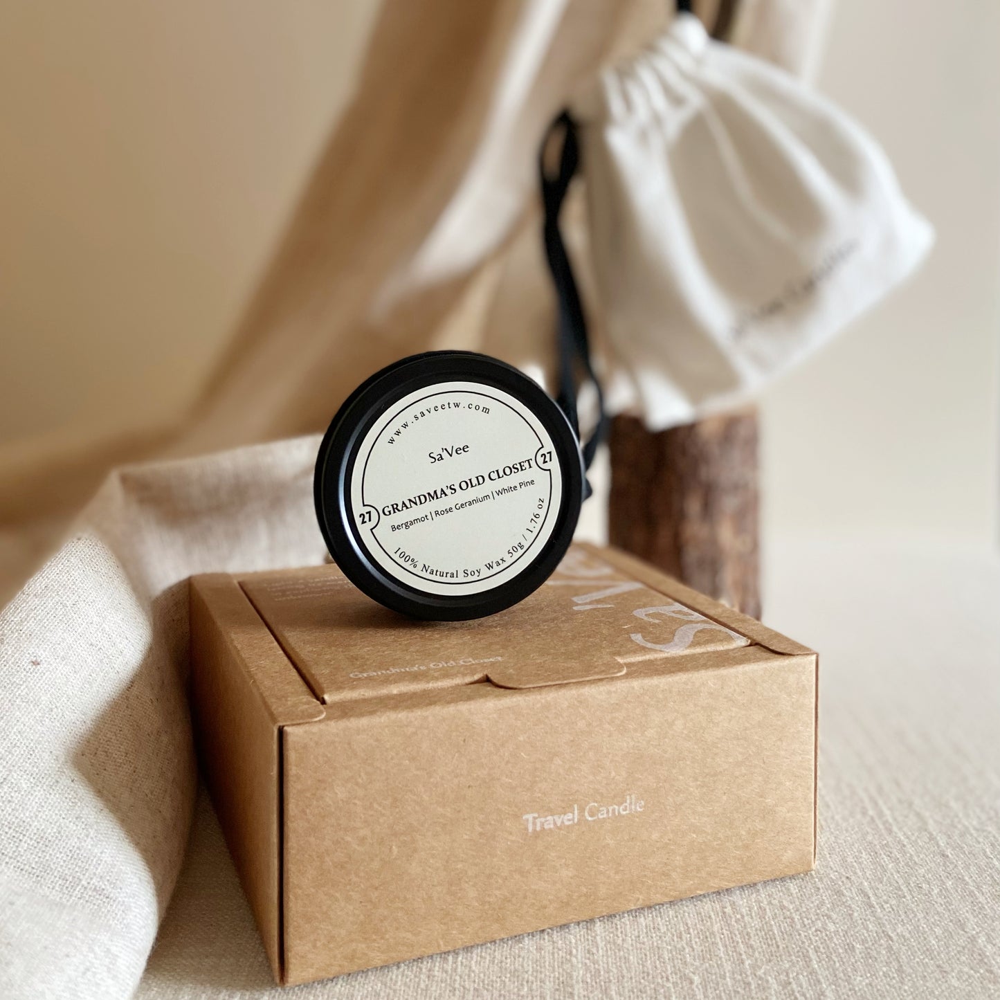 Sa'Vee 旅行蠟燭 No.27 阿嬤的老舊衣櫃 Travel Candle No.27 Grandma’s Old Closet