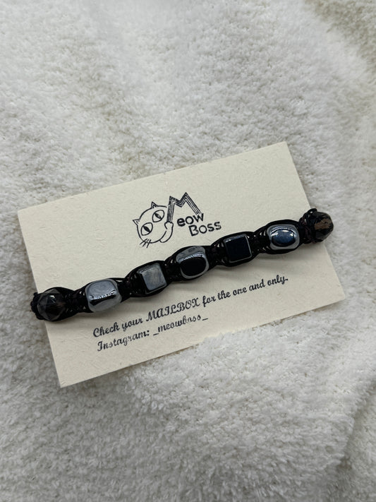 Meow Boss 手繩 茶晶 赤鐵礦
