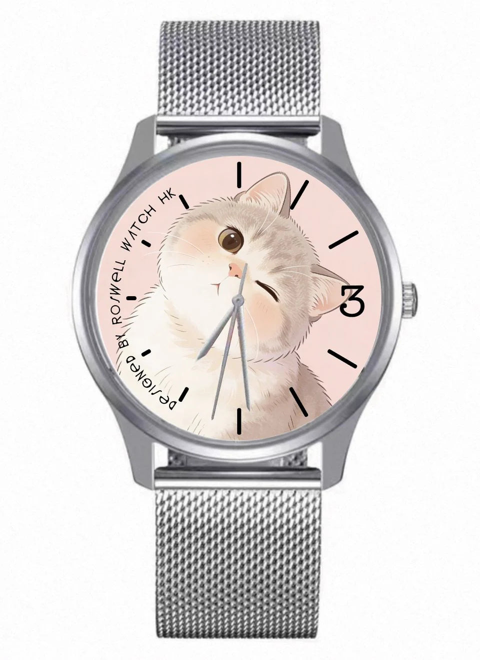 Roswell Watch HK ♡♡ 29mm粉色可愛治癒系貓貓錶 ♡