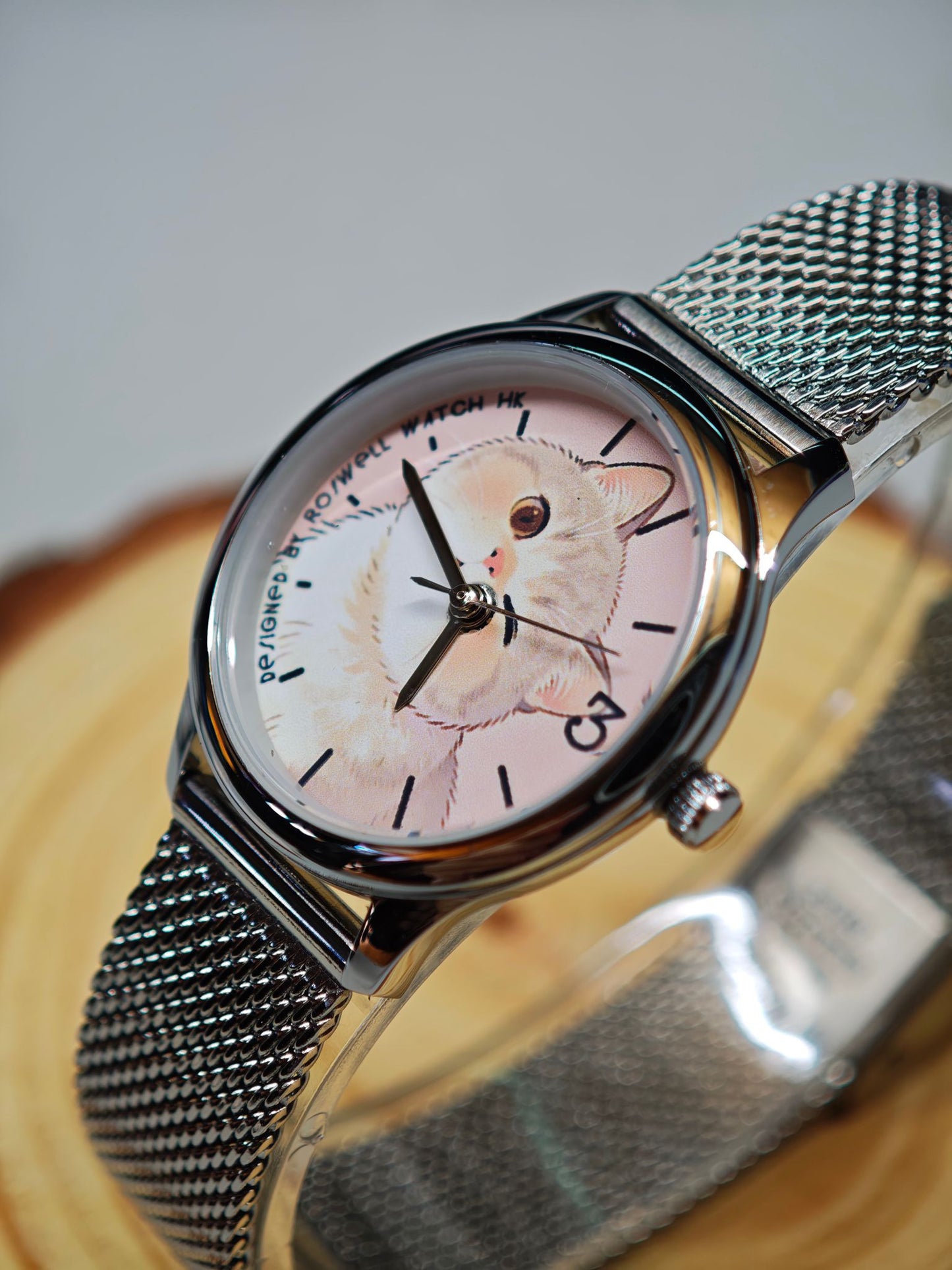 Roswell Watch HK ♡♡ 29mm粉色可愛治癒系貓貓錶 ♡