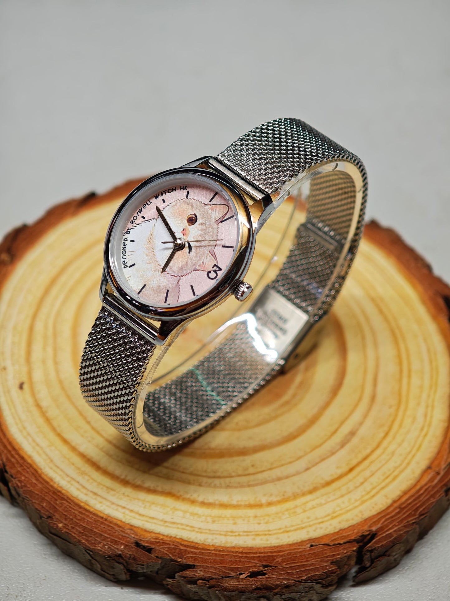 Roswell Watch HK ♡♡ 29mm粉色可愛治癒系貓貓錶 ♡