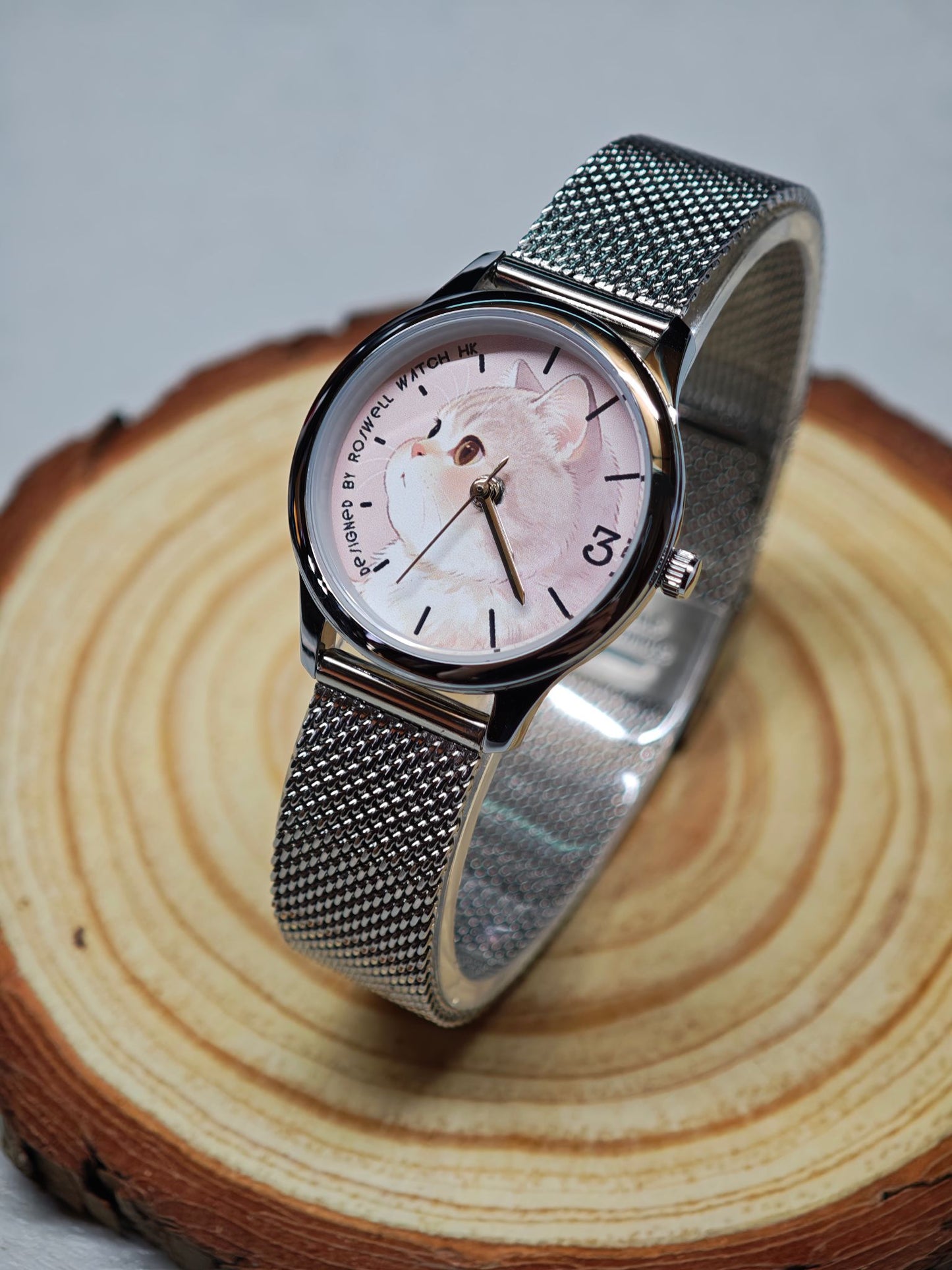 Roswell Watch HK ♡♡ 29mm 粉色治癒系貓貓錶 ♡