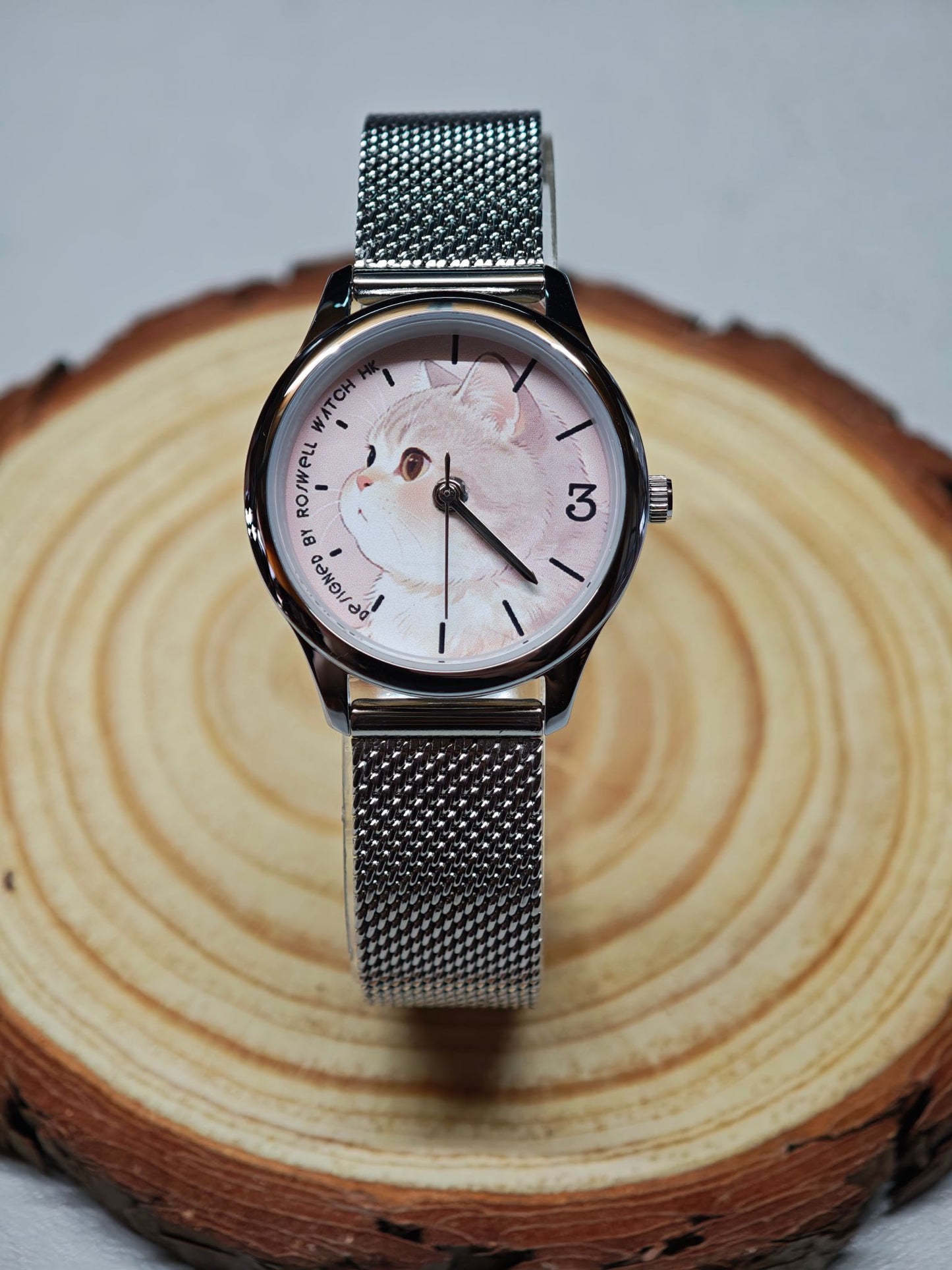 Roswell Watch HK ♡♡ 29mm 粉色治癒系貓貓錶 ♡