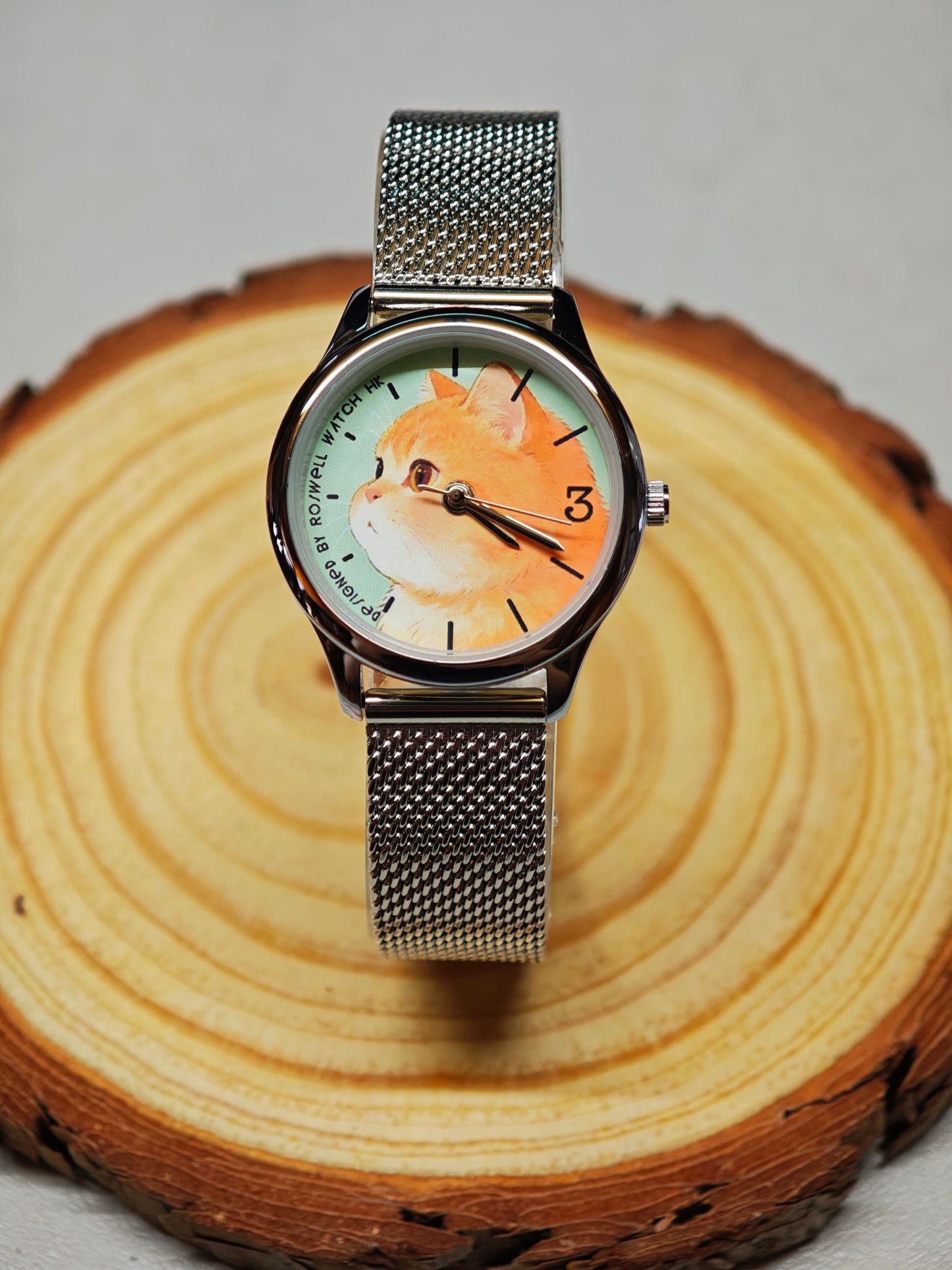 Roswell Watch HK ♡♡ 29mm 粉色治癒系貓貓錶 ♡