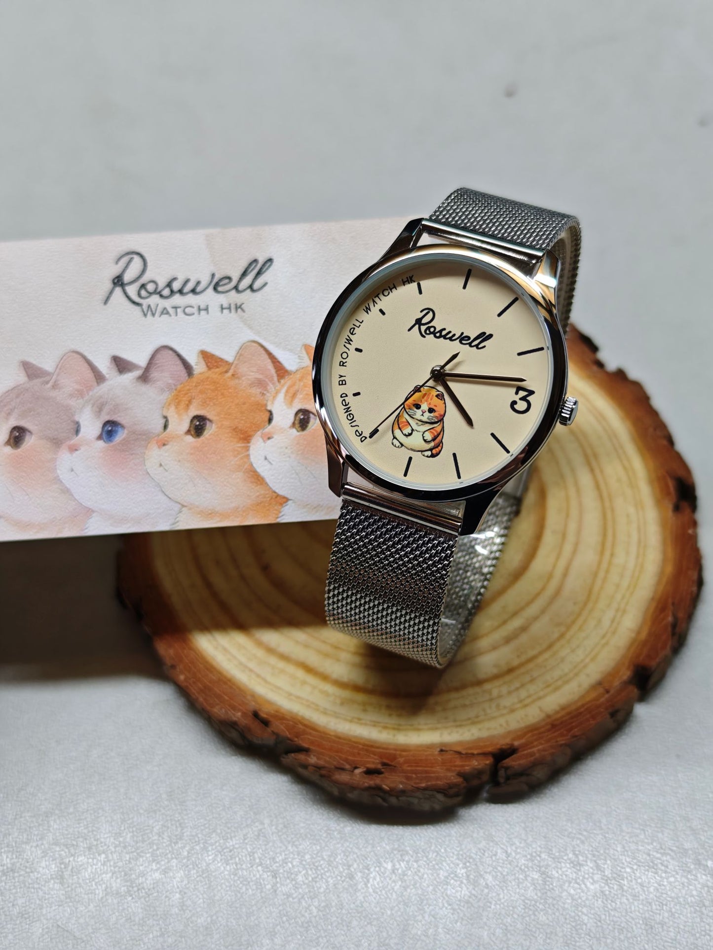 Roswell Watch HK ♡♡ Pudgy Cat 粉色 貓貓錶 ♡