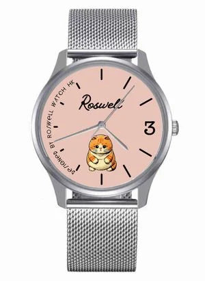 Roswell Watch HK ♡♡ Pudgy Cat 粉色 貓貓錶 ♡