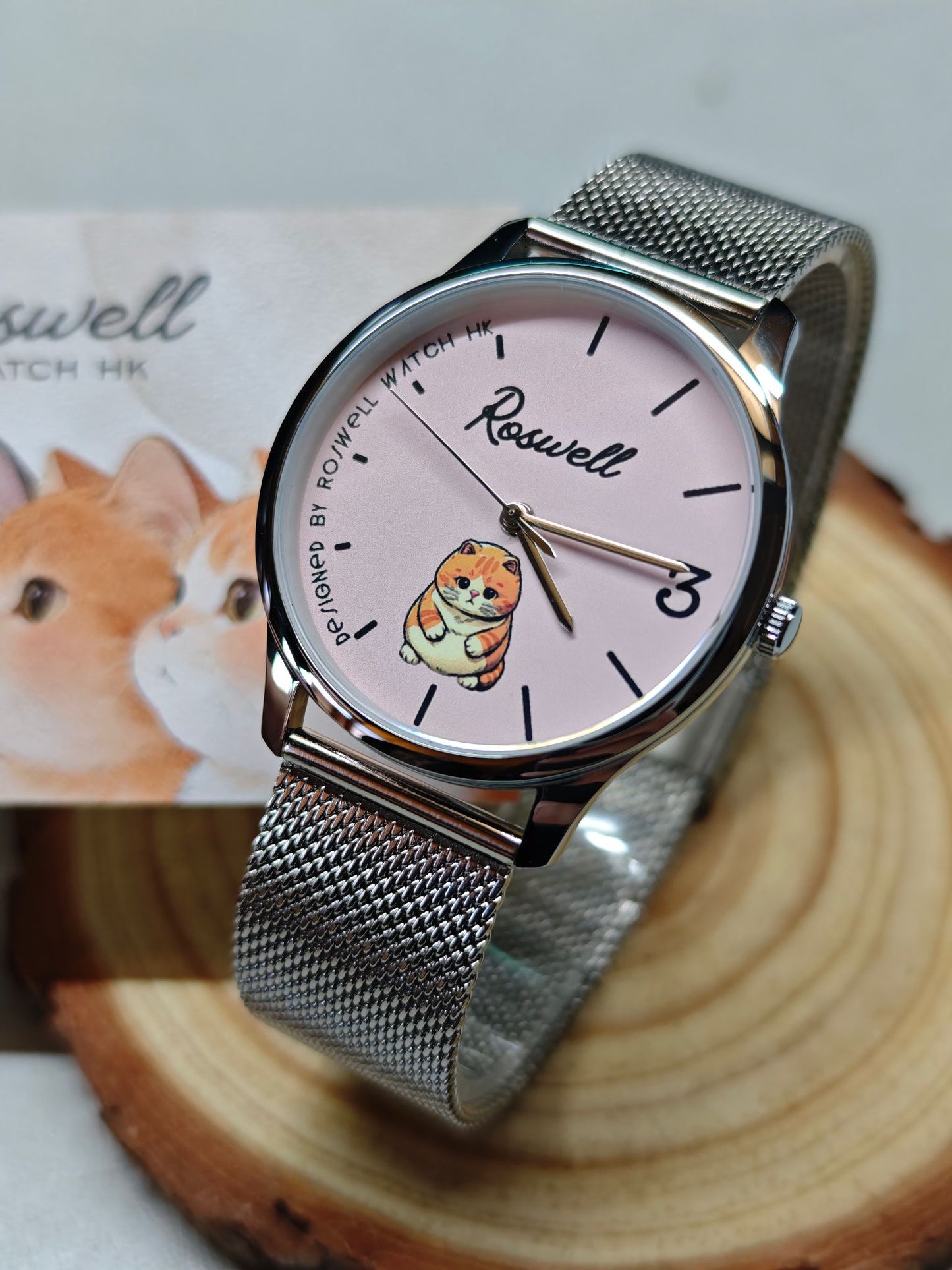 Roswell Watch HK ♡♡ Pudgy Cat 粉色 貓貓錶 ♡