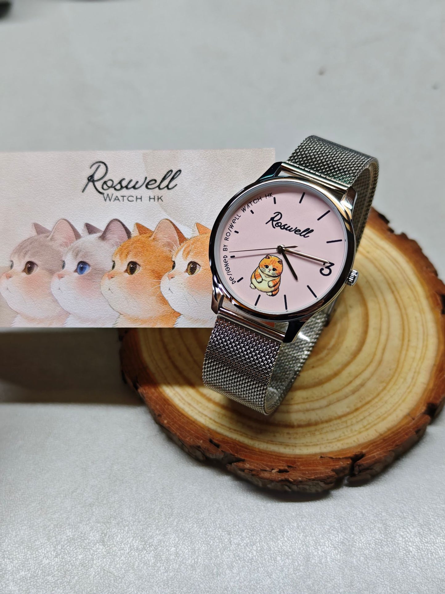 Roswell Watch HK ♡♡ Pudgy Cat 粉色 貓貓錶 ♡