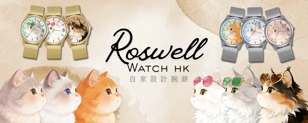 Roswell Watch HK ♡♡ 29mm粉色可愛治癒系貓貓錶 ♡