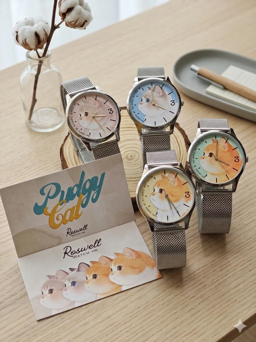 Roswell Watch HK ♡♡ 29mm粉色可愛治癒系貓貓錶 ♡